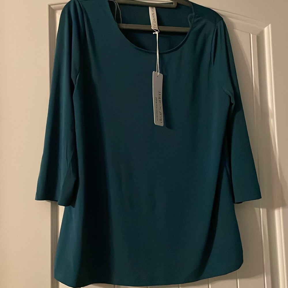 Dear Scarlett Quarter Sleeve Bulgari Wrinkle Free Quarter Sleeve Top